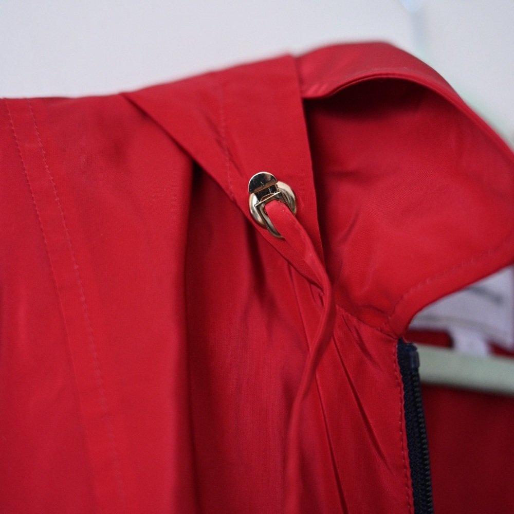 Charter Club Women’s Medium Red and Navy Striped Water Resistant Utility Jacket - Picture 8 of 12
